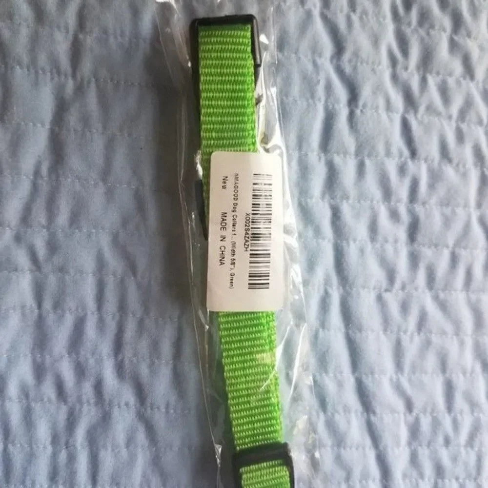 Pet Essentials Nylon Adjustable Collars Small Cats & Dogs Green